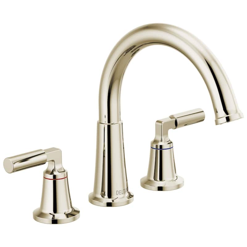 Delta Bowery Deck Mounted Roman Tub Filler - Limited Lifetime Warranty - Brilliance Polished Nickel