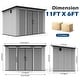 preview thumbnail 36 of 34, Domi Outdoor Resin Storage Shed, Waterproof Plastic Garden Shed with Lockable Door, Windows & Vents, Outside Tool Storage Shed