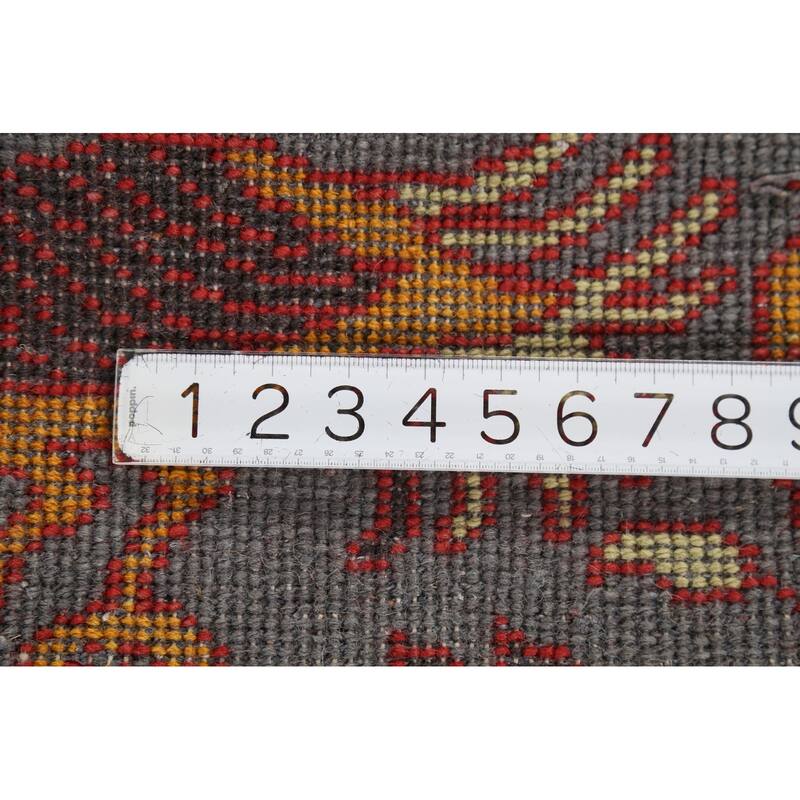 Animals Design Gray Ziegler Indian Accent Rug Hand-Knotted Wool Carpet - 2'11"x 4'11"