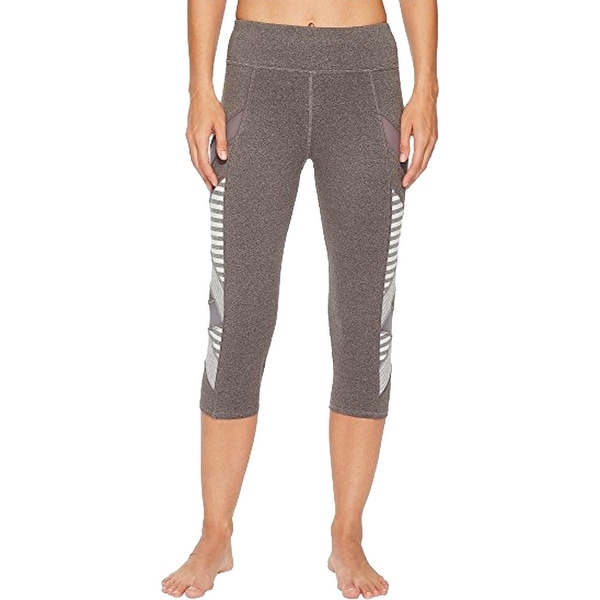 Splendid Women's Striped Colorblock Activewear Capri Fitness Leggings. Opens flyout.