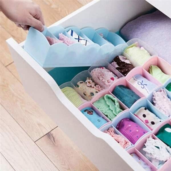 Plastic Organizer Tie Bra Socks Drawer Cosmetic Container Divider