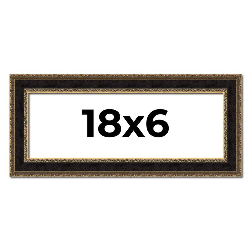 18x6 Frame Gold Antique Vintage Sold Wood Picture Frame | 1.75 Inch