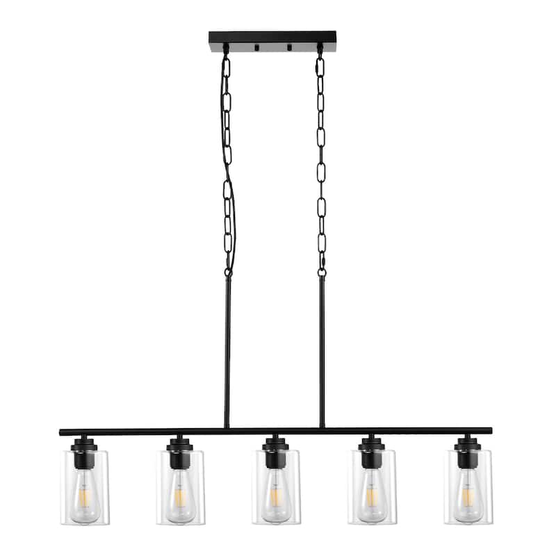 5-Light Kitchen Island Pendant Lights 60W Adjustable Dining Room Light E26
