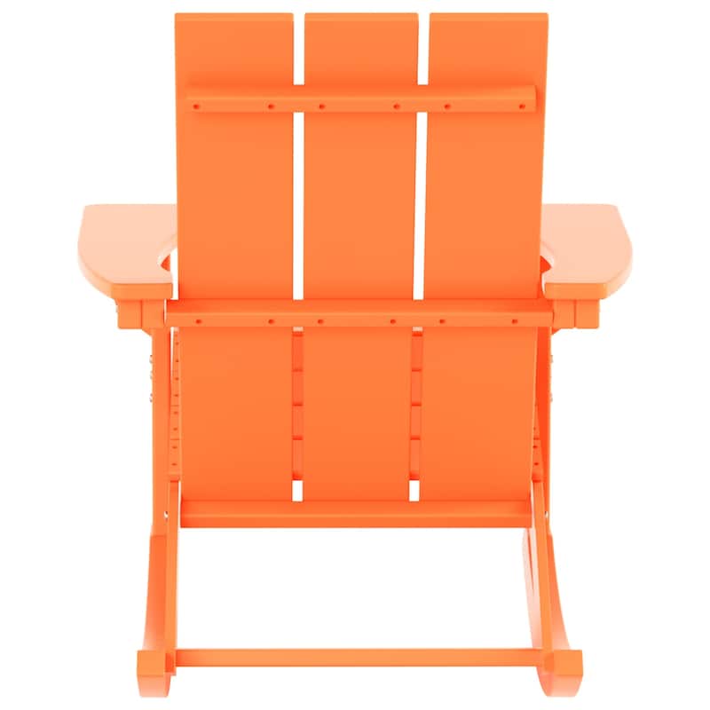 Shoreside Modern Eco-Friendly All Weather Poly Adirondack Rocking Chairs (Set of 2)