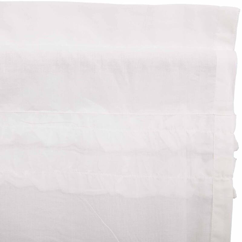 White Ruffled Sheer Petticoat Prairie Short Panel Set of 2 63x36x18 - Prairie Panel 63x36