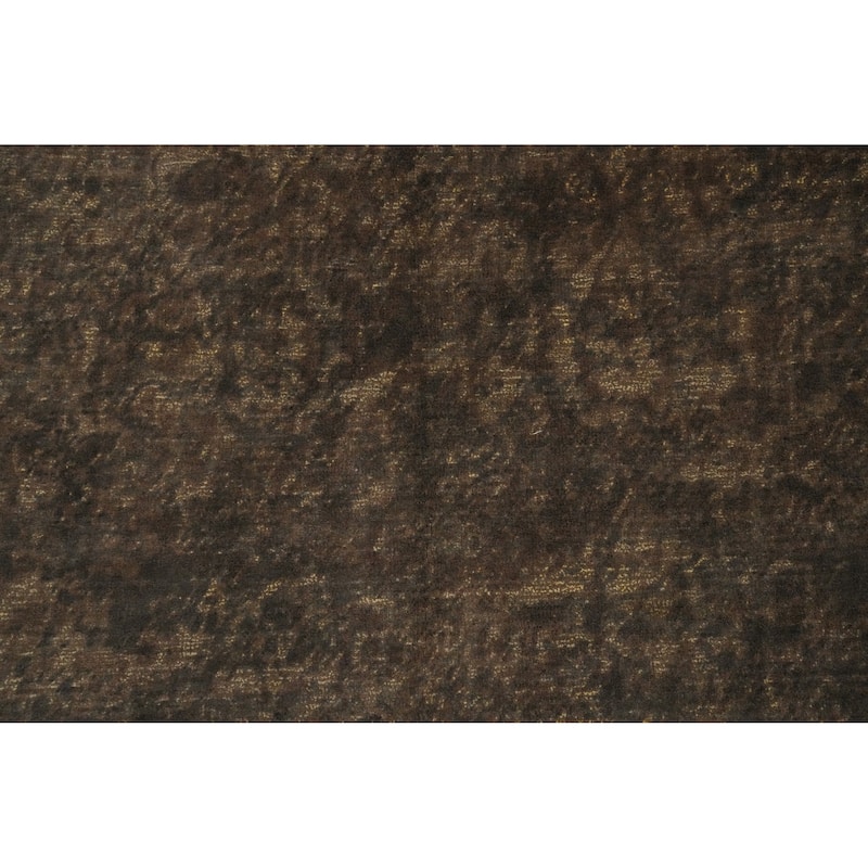 Hand Knotted Oriental Viscose Silk Carpet Modern Abstract Brown Abstract Area Rug - 6' 7'' X 4' 9''