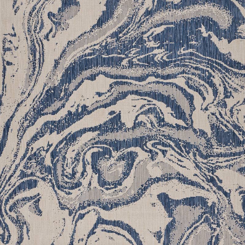 Tides Coastal Abstract Performance Indoor/Outdoor Area Rug by Sevita