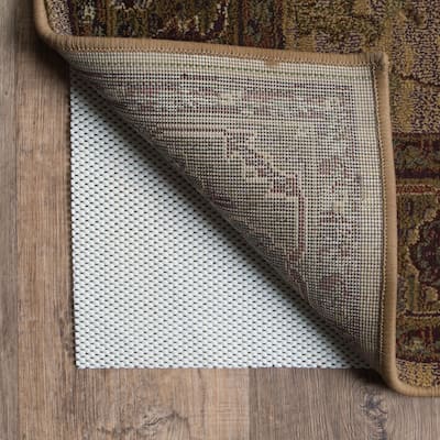 Comfort Hold White PVC-coated Knit Polyester Rug Pad - Beige