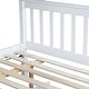 preview thumbnail 18 of 16, Twin Over Full Rubber Wood Bunk Bed with Trundle,Convertible Ladder and Guardrail