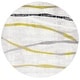 preview thumbnail 21 of 20, SAFAVIEH Skyler Meshka Modern Abstract Rug 6'7" Round - Ivory Grey/Green - Round