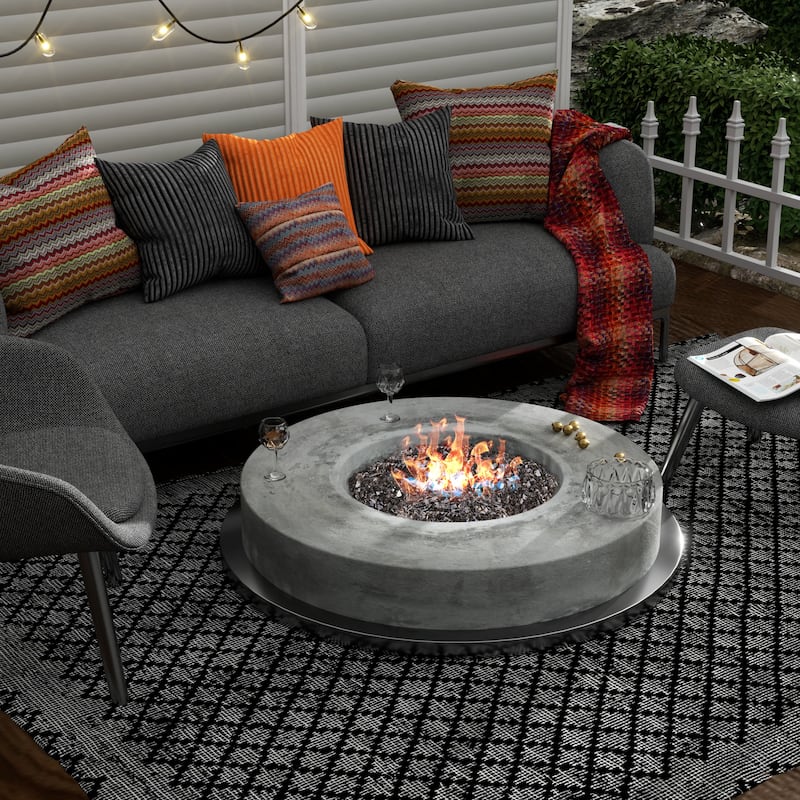 Blazeen Indoor Outdoor Firepit Fireplace Glass