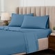 preview thumbnail 59 of 119, Superior Egyptian Cotton 1000 Thread Count Deep Pocket Solid Sheet Set California King - Medium Blue