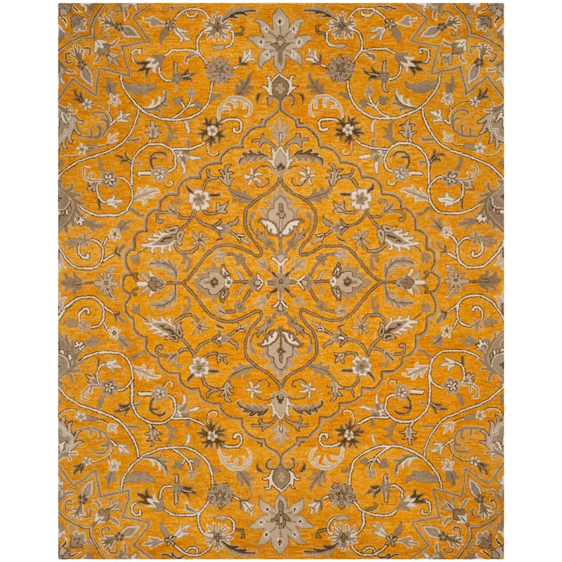 SAFAVIEH Handmade Bella Zaharinka Modern Floral Wool Rug