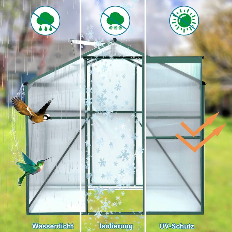 Heavy Duty Walk-in Plant Garden Greenhouse for Backyard Outdoor - 6'x 8'