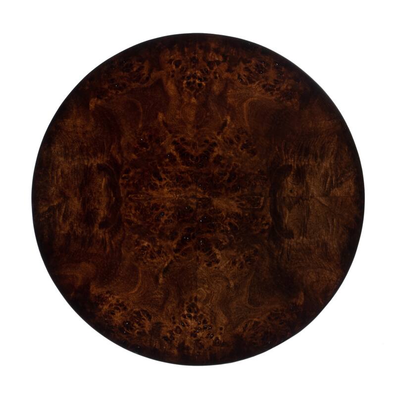 Holdin Round Burl Wood 18"W Side Table
