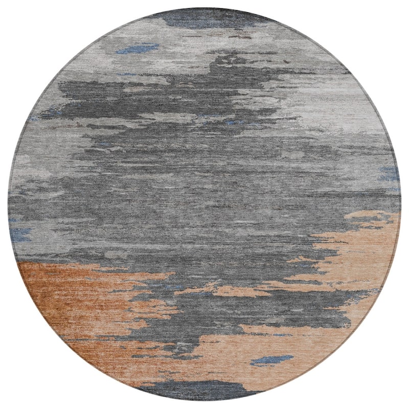 HomeRoots Abstract Transitional Rectangle Outdoor Rug