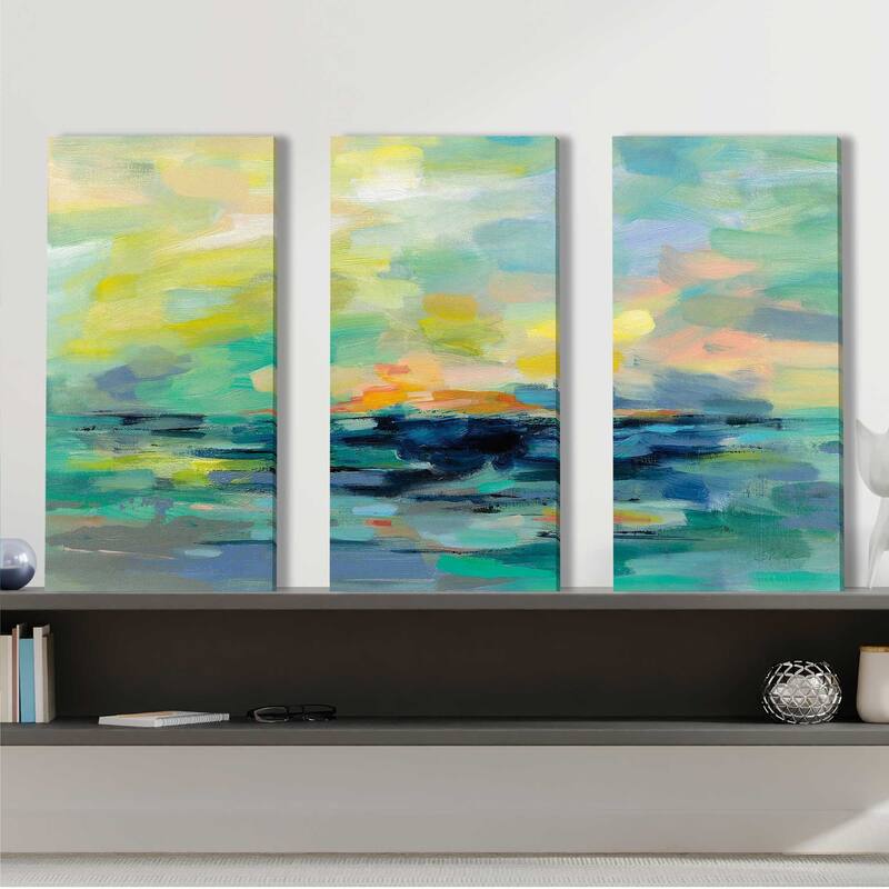 "Pacific Beach" 3 Piece Set on Canvas