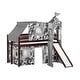 preview thumbnail 32 of 117, JACKPOT Prince & Princess Low Loft Twin Bed, Ladder Slide Tent & Tower