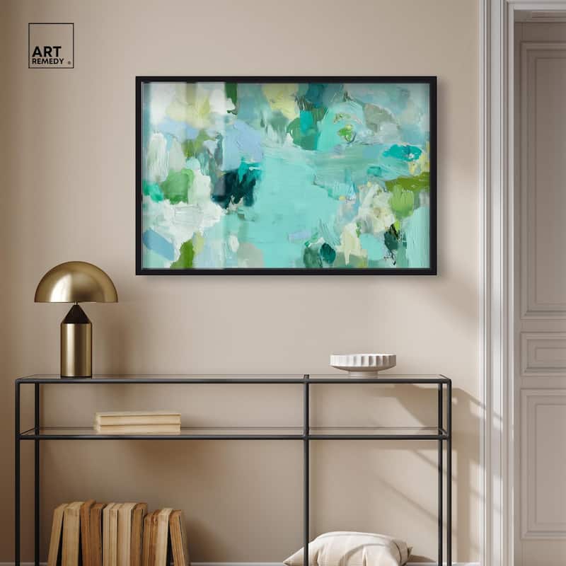 Alista Green Blues Shadowbox by Art Remedy