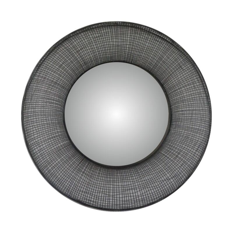 Round Wire Frame Mirror 31"Dia - A - Black
