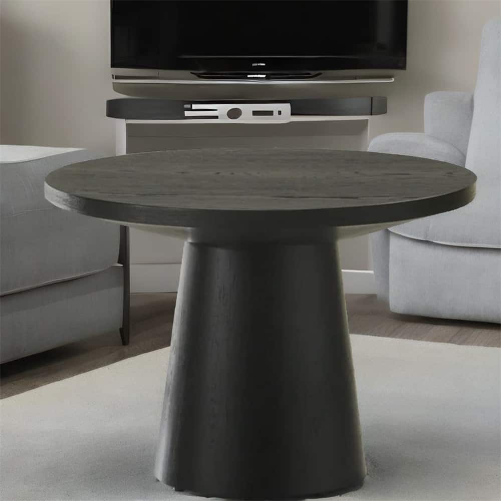 22" Round End Table-Black - N/A