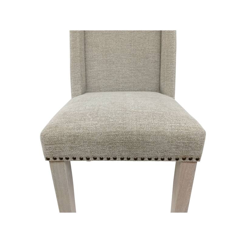 Fawn Upholstery Cushion Dining Chairs - 40" - Set of 2 - Beige