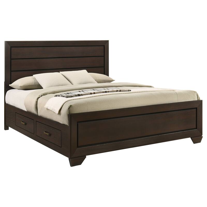 Kauffman Transitional Wood Storage Panel Bed