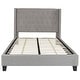 preview thumbnail 23 of 93, Tufted Upholstered Nailhead Trim Platform Bed