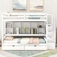 preview thumbnail 4 of 16, Space-Efficient Study Bunk Bed with Built-In Desk and Bookshelves, Twin XL/Full