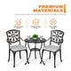 preview thumbnail 5 of 20, Nuu Garden Outdoor 3-Piece Cast Aluminum Patio Set with Cushions and Umbrella Hole