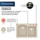 preview thumbnail 27 of 89, Karran Drop-In Quartz 33 in. 1-Hole 60/40 Double Bowl Kitchen Sink Kit