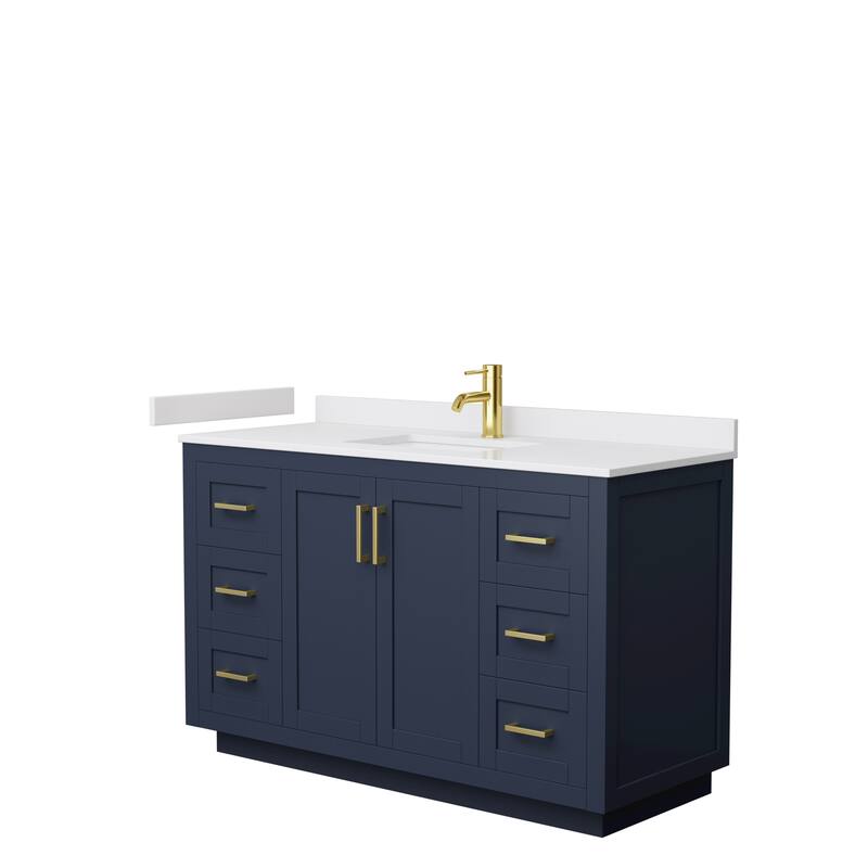 Miranda Single Vanity Set, Cultured Marble Top, No Mirror