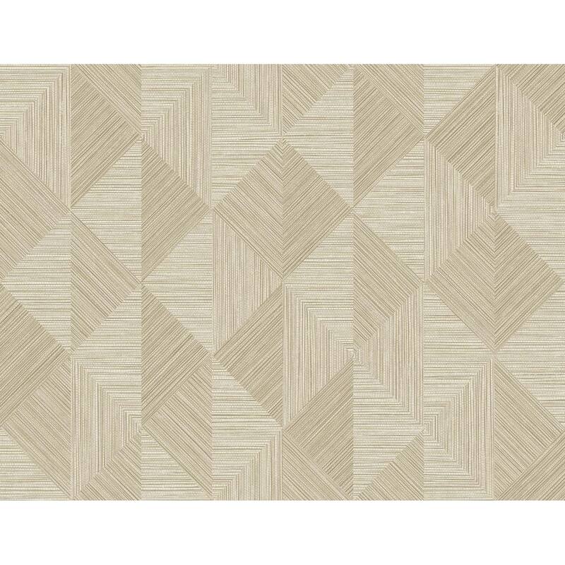 Seabrook Designs Diamond Inlay Embossed Vinyl Unpasted Wallpaper - 27 in. W x 27 ft. L - Sandy
