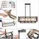 preview thumbnail 17 of 15, Cobert Farmhouse Linear Wood Island Chandelier Kitchen Hanging Lights