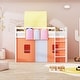preview thumbnail 2 of 10, Loft Bed Wood Bed Frame with Tent, Twin - Orange