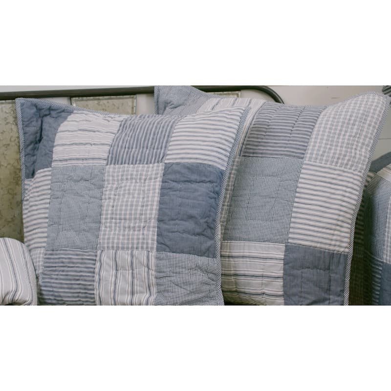 Sawyer Mill Blue Quilted Euro Sham