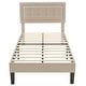 preview thumbnail 6 of 58, VECELO Tufted Upholstered Kids Bed with Adjustable Headboard,Twin Size Bed Set of 2