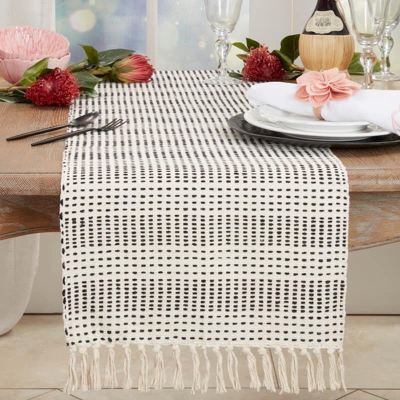 Contemporary Dash Stripe Table Runner - 16"x72"