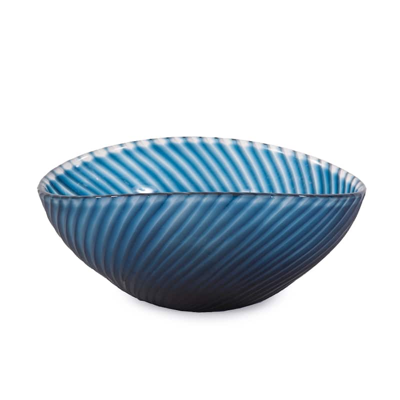 Allan Andrews Oceanic Wave Hand Blown Glass Bowl
