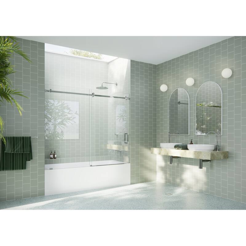 Glass Warehouse B-SQSLD-72 Astro 60" High x 72" Wide Sliding Frameless