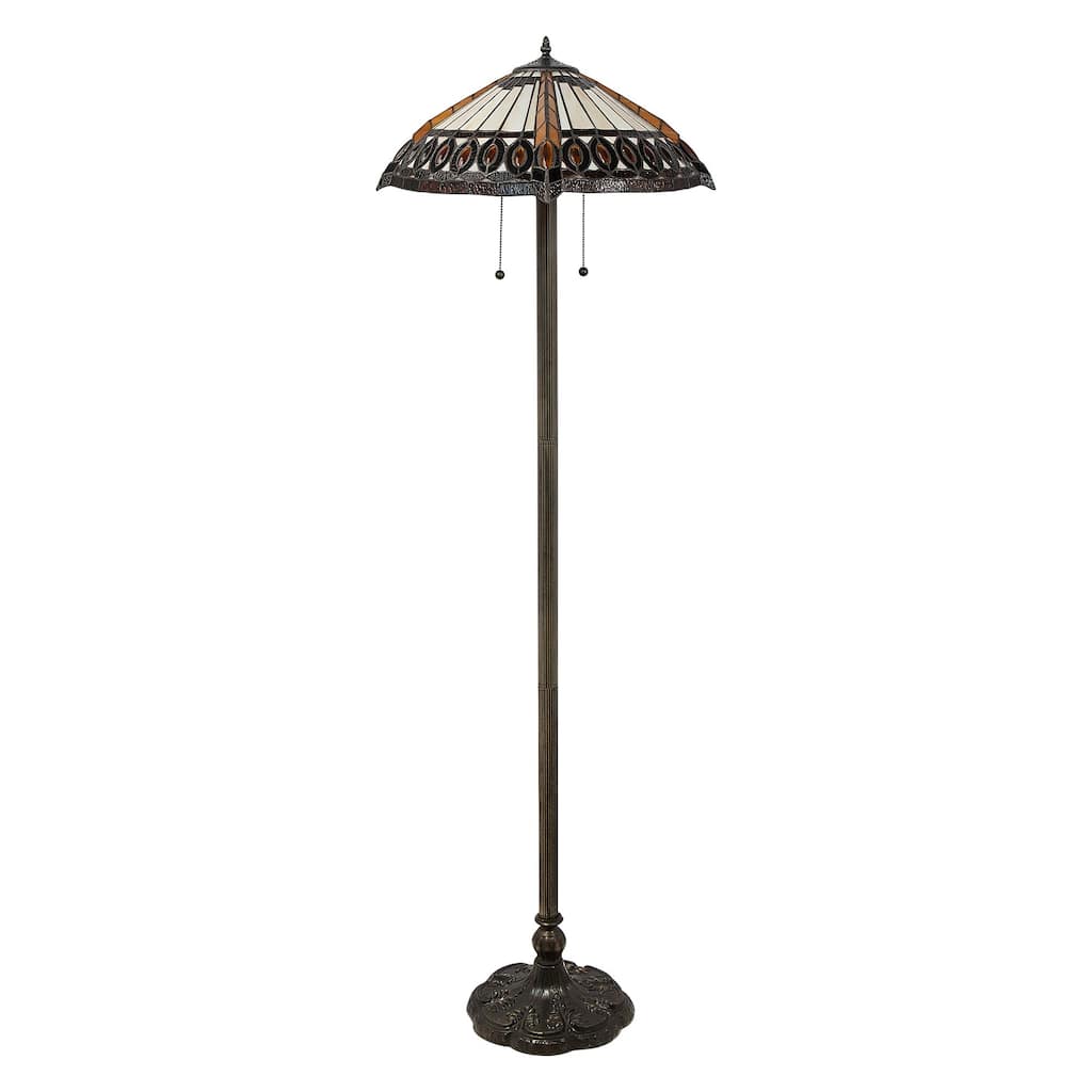 Amberjack Tiffany-style Floor Lamp - 18 inches