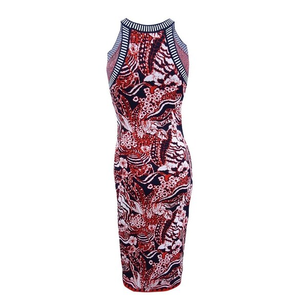 jacquard bodycon dress