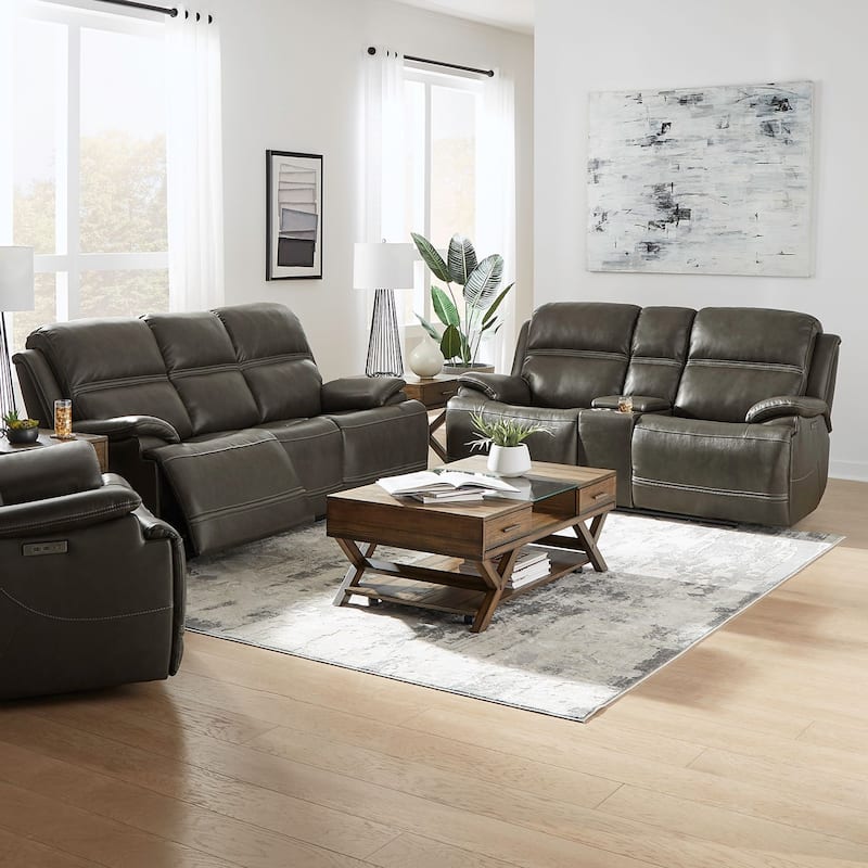 Liberty Furniture Bentley Living Room Power Leather Sets - Sofa, Recliner, Loveseat