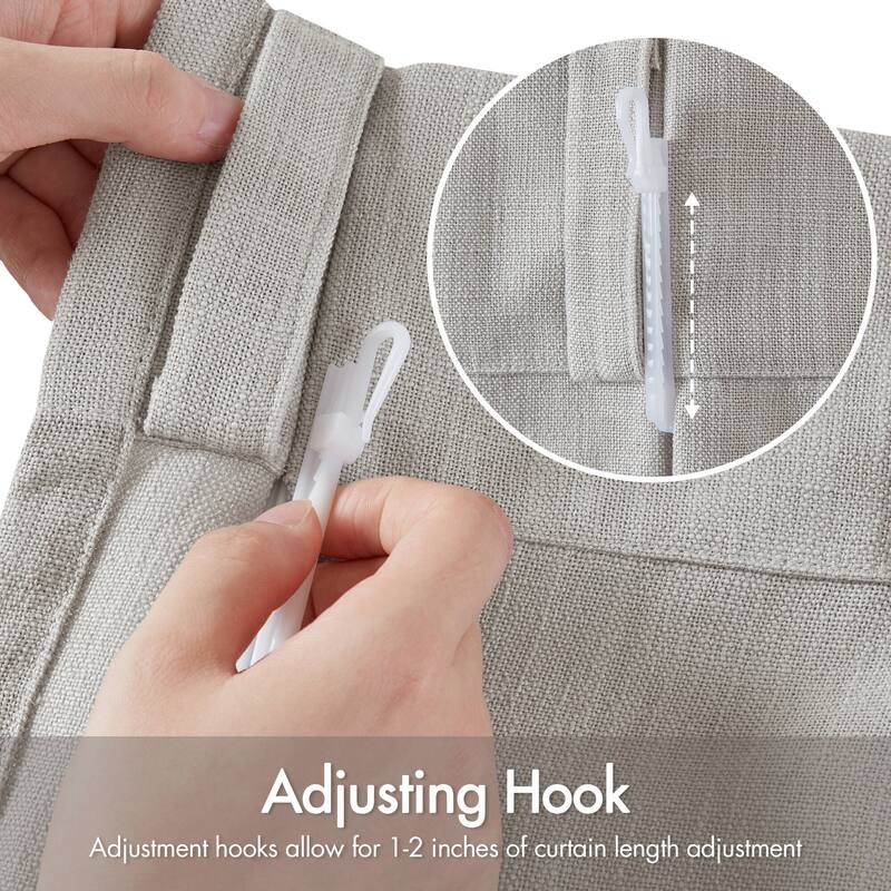 Madison Park Emery 300gsm poly linen with 7 pinch pleat per pc