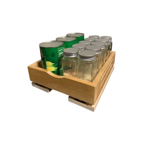 CabinetRTA Wood Pull Out Spice Rack Organizer for Cabinet