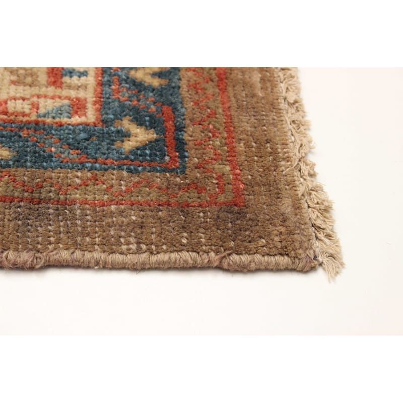 ECARPETGALLERY Hand-knotted Andelz Light Brown Wool Rug - 4' 1" x 10' 10"