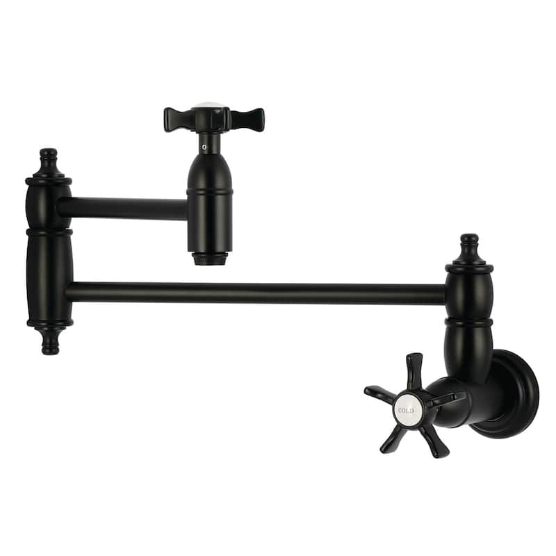 Kingston Brass KS310.NX Hamilton 3.8 GPM Wall Mounted Single Hole Pot - Matte Black