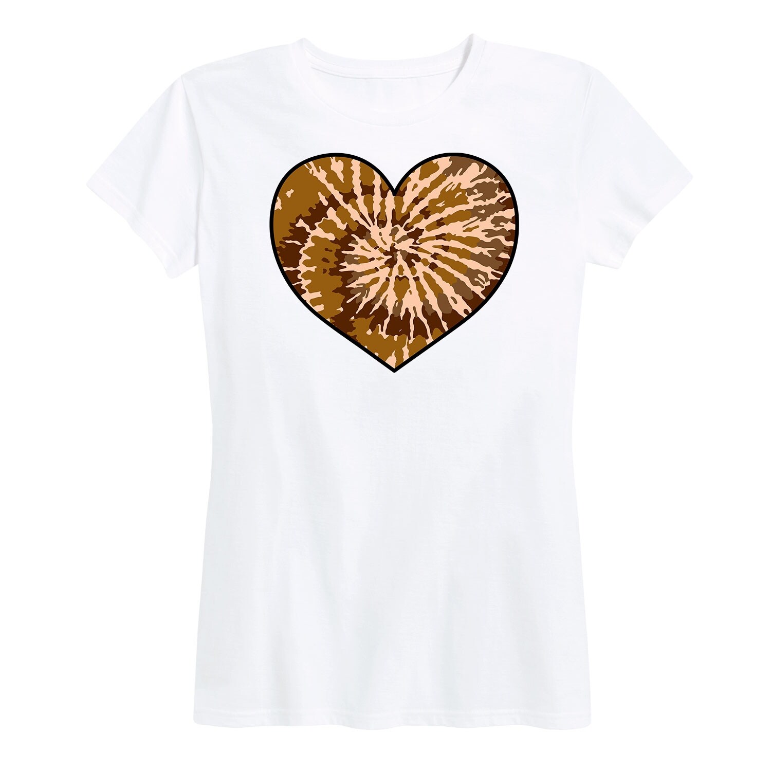 Shop Skin Tone Tie Dye Heart Women S Short Sleeve Classic Fit