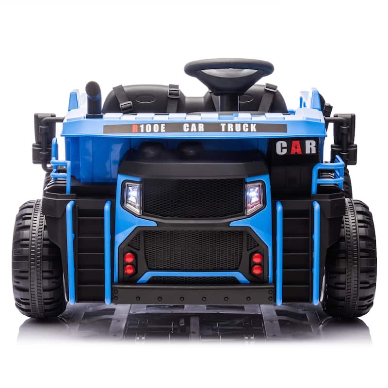 24V Two-seater Kids Ride On Electric Car W/parents control,Seat width 19.69in,E-rear dump,For Kids Aged 3+