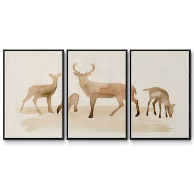 Whitetail Herd I - Multi Piece Framed Canvas
